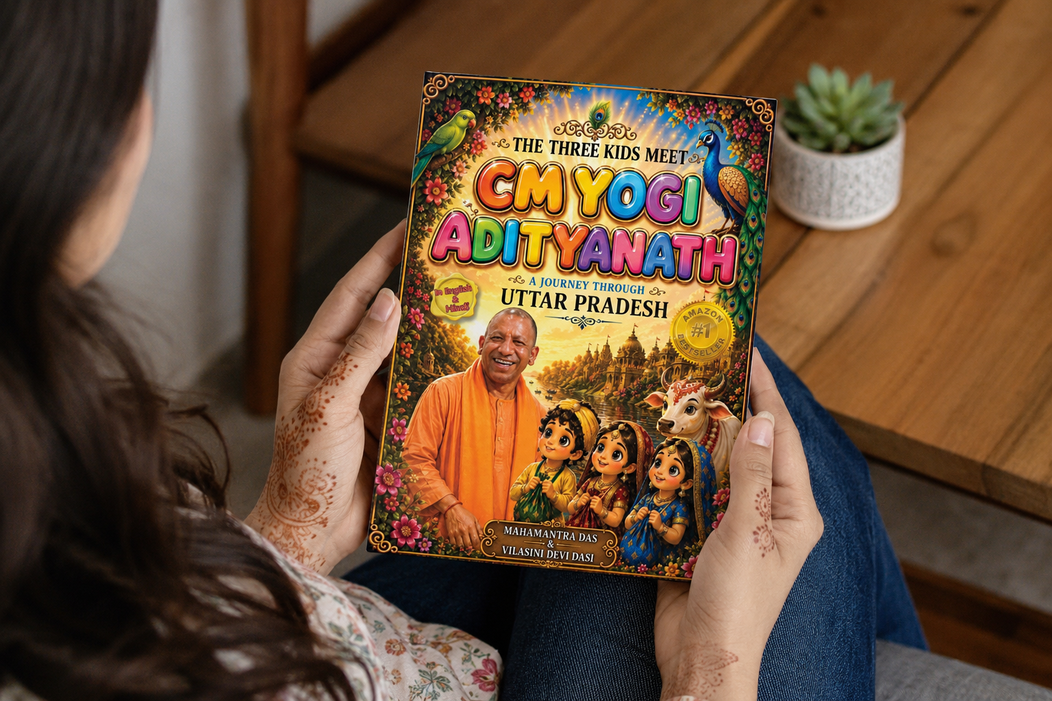 A Colorful Walk Through Holy Cities: CM Yogi Adityanath Book Review 1 The Three Kids Meet CM Yogi Adityanath